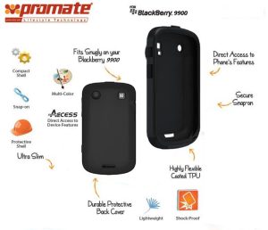 Promate B.Shell BlackBerry 9900 Colour:Black