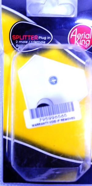 Aerial King Splitter Plug In 2Way FMM Blister