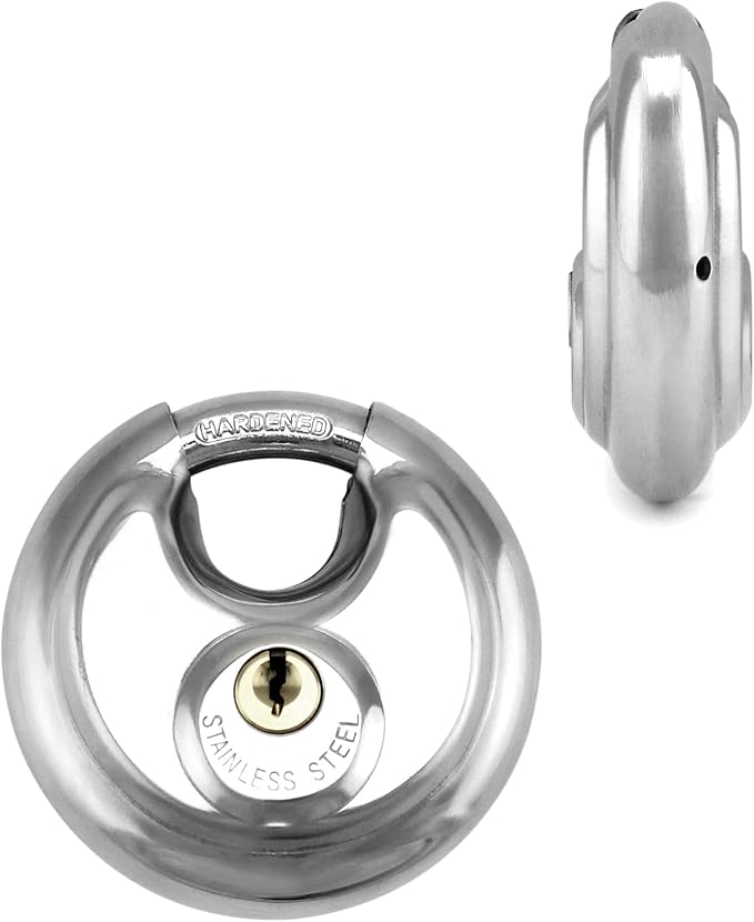 Noble 90mm Stainless Steel Disc Padlock