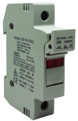 Solarix Rail Mount 1 Pole DC Fuse Holder With LED Indicator