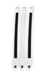 Whizzy Black and White Designer 3 Pack Micro USB Charge Cable