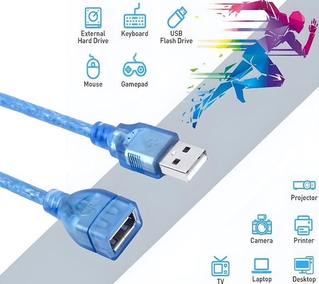UniQue 5M Male To Female USB Extension Cable