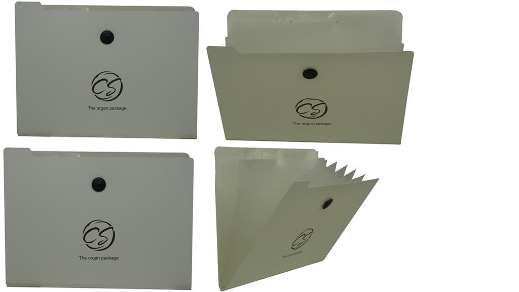 Brainware 8 Compartment Expanding File Organiser White