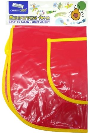 Marlin Multi Purpose Kids Plastic Aprons Red