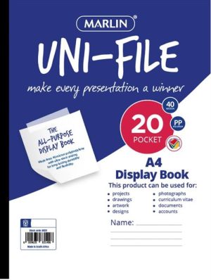 Marlin A4 All Purpose 20 Page UniFile Display Book