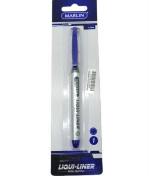 Marlin Liqui Liner Roller Ball Pen Blue Single Medium