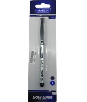 Marlin Liqui Liner Roller Ball Pen Black Single Medium