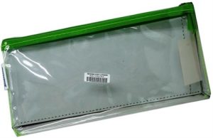 Marlin Clear PVC 23cm Pencil Bag Green Zip 23cm x 11cm