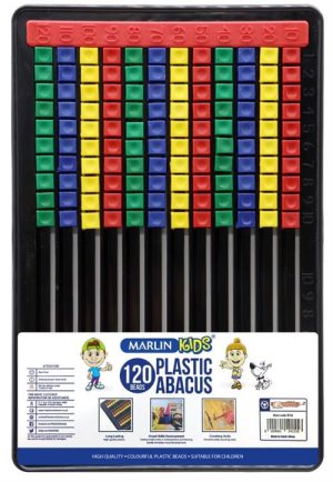 Marlin Plastic Abacus 120 Beads Flatboard