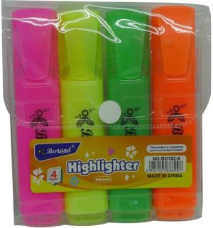 Brainware Bertand Pastel Highlighters Pack of 4
