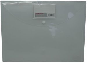 DLOffice A4 Carry Folder with Press Stud on Flap Clear