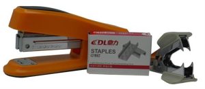DLOffice Basic Mini Half Strip Stapler Set Orange