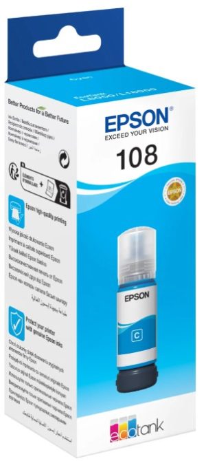 Epson 108 EcoTank 70Ml Ink Cyan Bottle