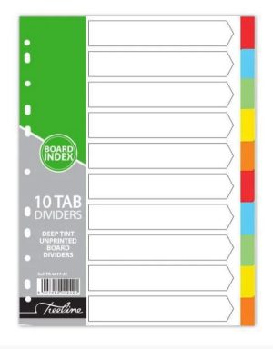 Treeline A4 File Divider Board Tab