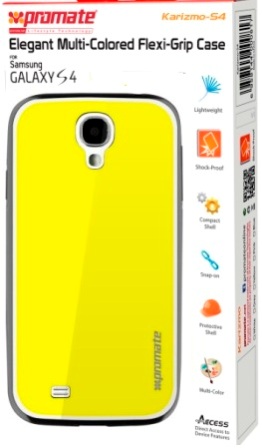 Promate Yellow Karizmo Samsung Galaxy S4 case