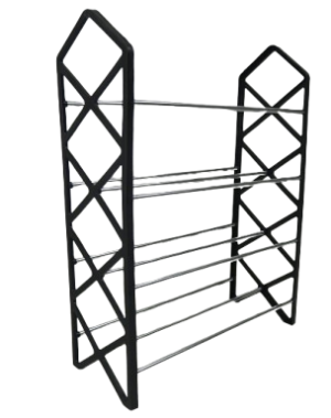 Nordic Wind Cross 4 Tier 12 Shoe Rack