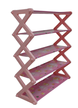 Nordic Wind Cross 5 Tier 15 Shoe Rack Pink
