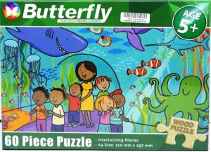 Butterfly 60Pc At The Aquarium Wooden Puzzle