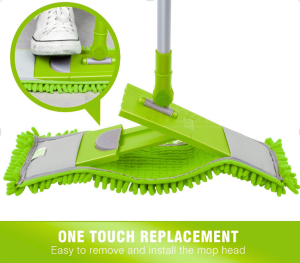Kleaner Microfiber Extendable Flat Mop Lime Green