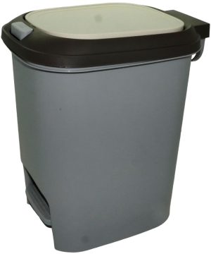 Casey 15 Litre Step On Pedal Waste Bin Grey