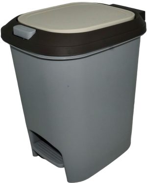 Casey 20 Litre Step On Pedal Waste Bin Grey