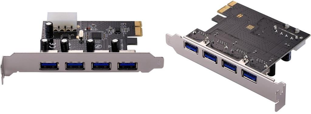 UniQue PCI-e x1 to 4x USB 3.0 Ports Card