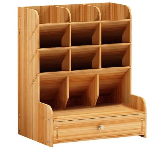 Brainware DIY Medium Wooden Desk Organizer