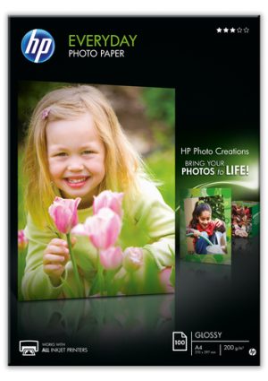 Hp everyday photo paper a4 gloss 100sht
