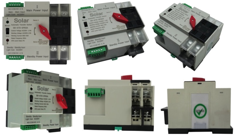 Solarix Dual Power ATS 63A 2 Pole Automatic Change Over Switch Kit