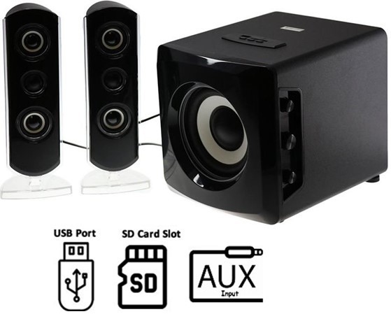 AudioMate 2 Channel and Subwoofer Stereo Speaker System