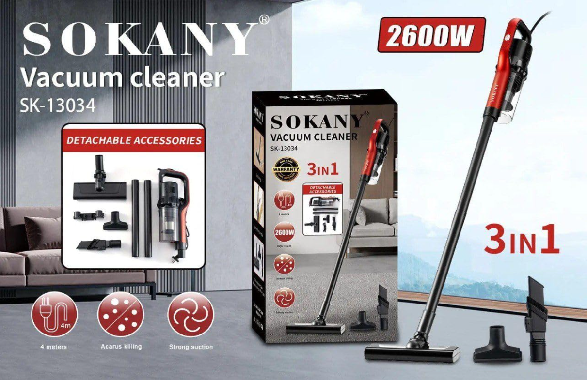 Sokany 2600W 3 In 1 Handheld Vacuum Cleaner