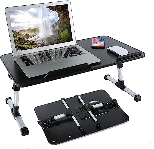 UniQue Portable Foldable Laptop Desk With USB Cooling Fan