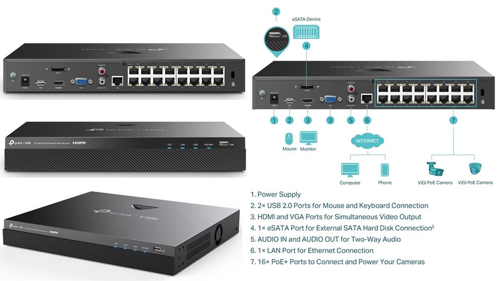 TP-Link VIGI 16 Channel Network Video Recorder