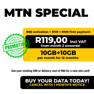 MTN – 10+10GB Data
