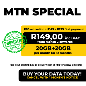 MTN – 20+20GB Data